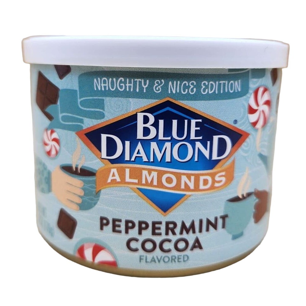 Blue Diamond PEPPERMINT COCOA Flavored Almonds 6oz Exp. 7/27/25
